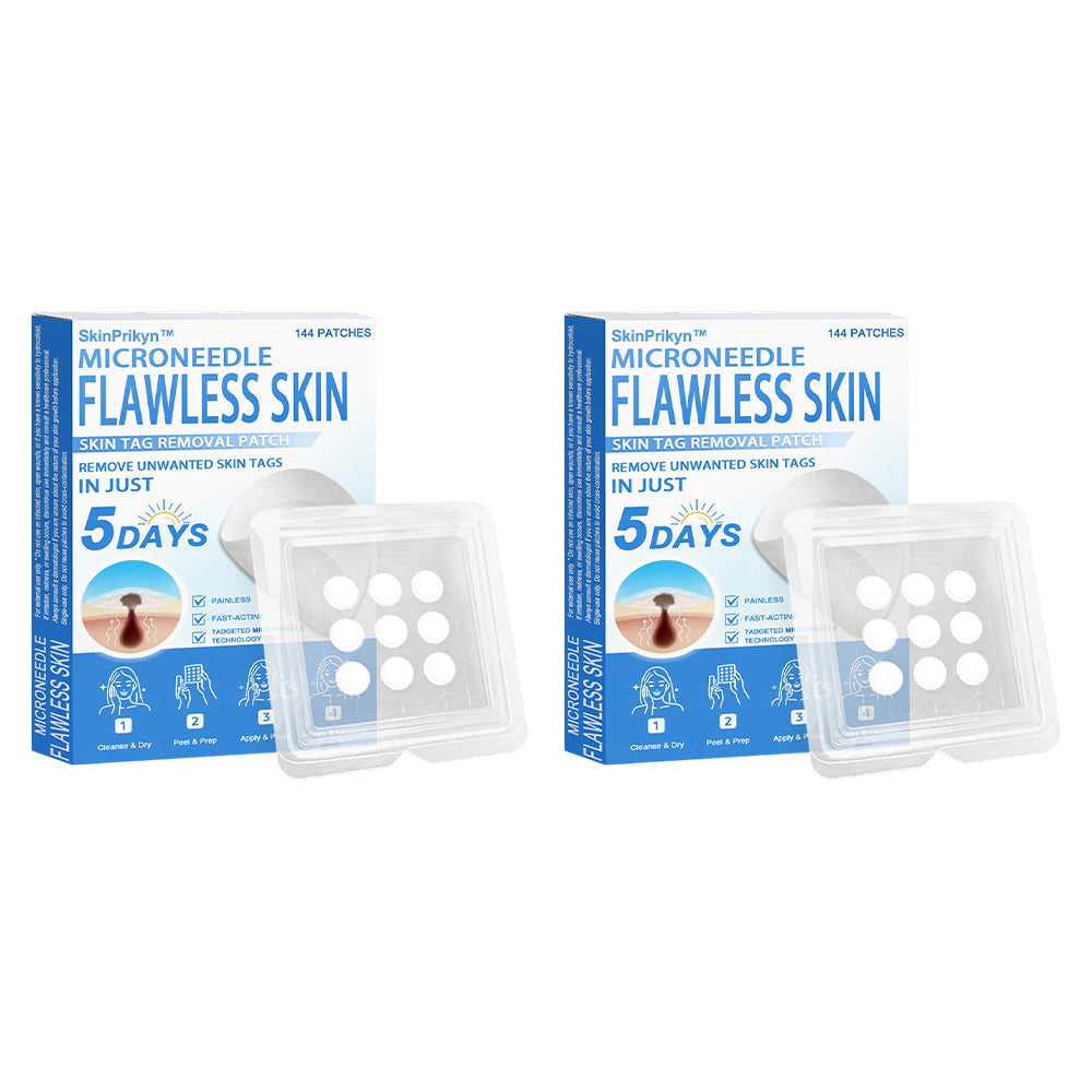 🎁 SkinPrikyn™ 2-in-1 Microneedle & Hydrocolloid Patch | Raised Moles,Acne,  Flat Warts & Skin Tags Remover | Improves Wrinkles, Scars & Blemishes | Invisible Pimple Patches for Face & Body | 144 Count