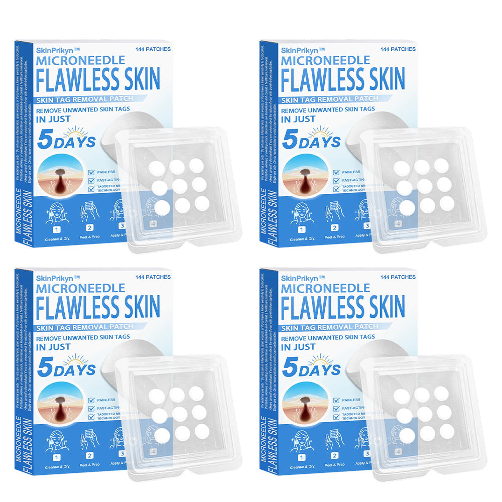🎁 SkinPrikyn™ 2-in-1 Microneedle & Hydrocolloid Patch | Raised Moles,Acne,  Flat Warts & Skin Tags Remover | Improves Wrinkles, Scars & Blemishes | Invisible Pimple Patches for Face & Body | 144 Count